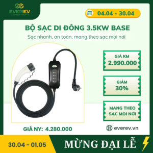 Sạc EVEREV 3,5KW DI ĐỘNG V3