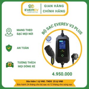 Sạc EVEREV 3,5KW DI ĐỘNG V3